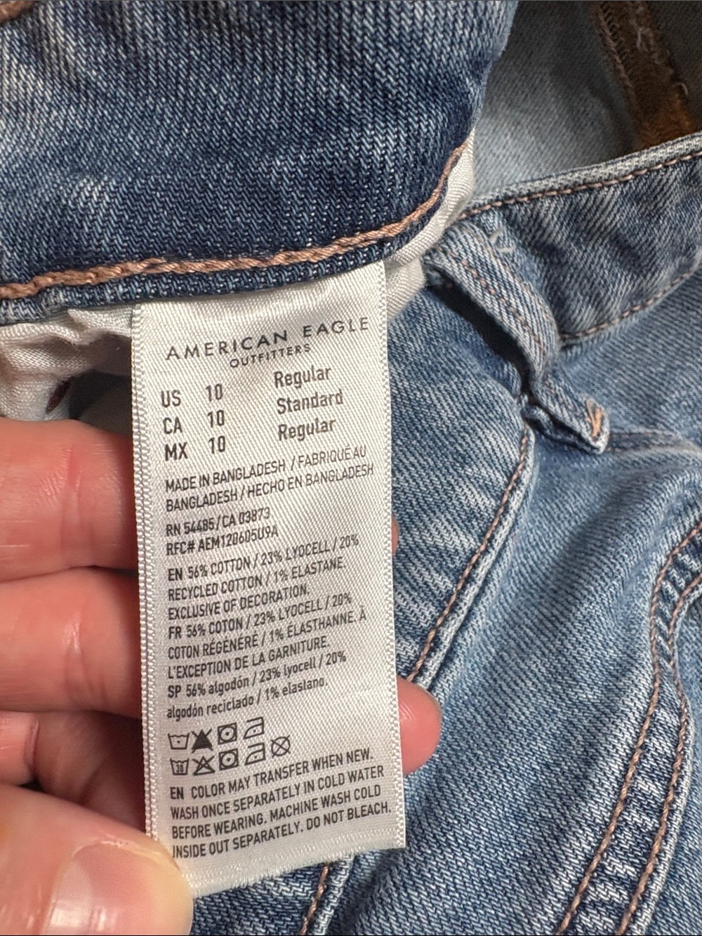 American Eagle Outfitters Medium Blue Wide-Leg Flare Jeans 10R - Picture 3 of 15